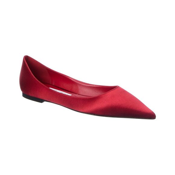Jimmy Choo Love Satin Ballerina Flat, Red